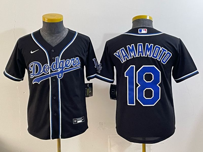 Women Nike 2026 Los Angeles Dodgers #18 Yamamoto Black Game MLB Jersey 074